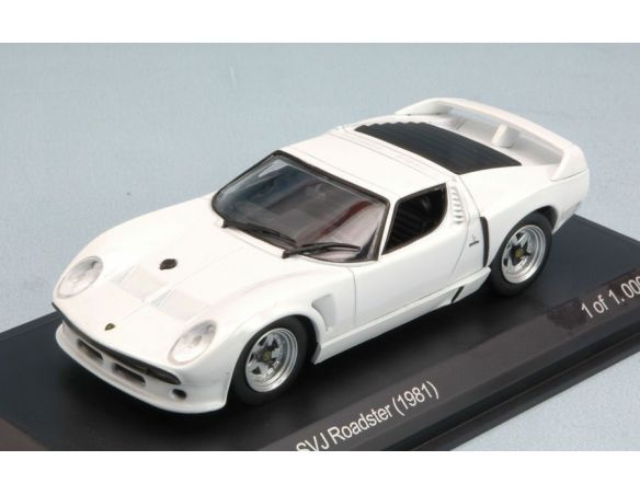 White Box WB509 LAMBORGHINI MIURA SVJ ROADSTER 1981 WHITE 1:43 Modellino