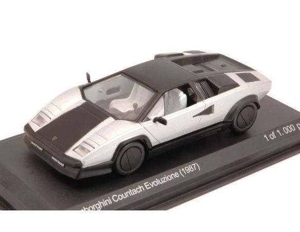 White Box WB512 LAMBORGHINI COUNTACH EVOLUZIONE 1987 SILVER/BLACK 1:43 Modellino