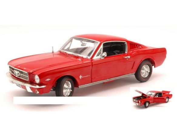 Auto World AMM1000 FORD MUSTANG 2+2 1965 RED 1:18 Modellino
