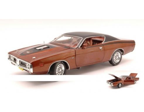 Auto World AMM1003 DODGE SUPER BEE 1971 BROWN METALLIC 1:18 Modellino
