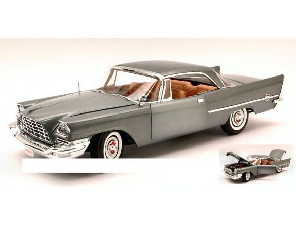 Auto World AMM1005 CHRYSLER 300C 1957 GREY METALLIC 1:18 Modellino