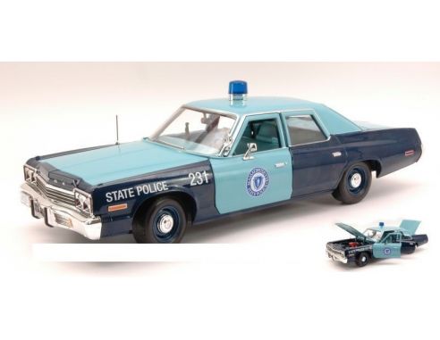 Auto World AMM1023 DODGE MONACO 1974 MASSACHUSETTS STATE POLICE 1:18 Modellino