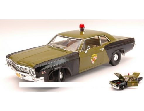 Auto World AMM1030 CHEVY BISCAYNE 1966 MARYLAND STATE POLICE 1:18 Modellino