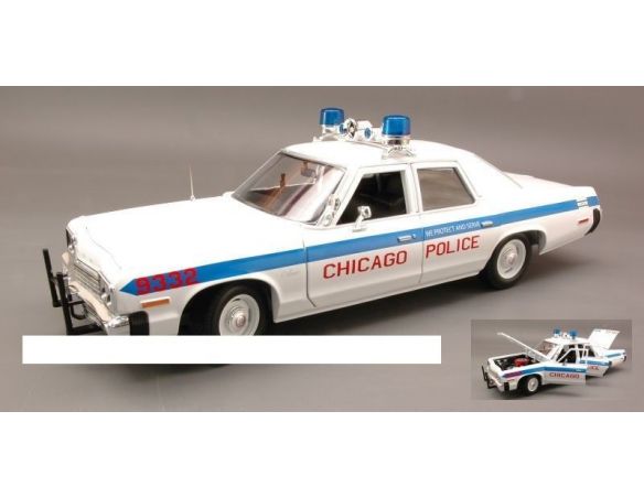 Auto World AMM987 DODGE MONACO CHICAGO POLICE 1974 1:18 Modellino