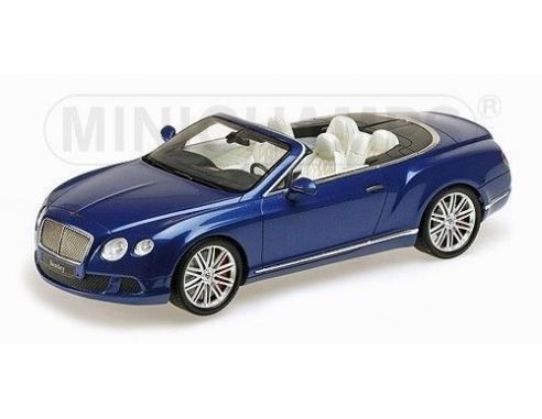 MINICHAMPS 107139331 BENTLEY CONTINENTAL GT SPEED CONVERTIBLE 2013 BLUE Modellino