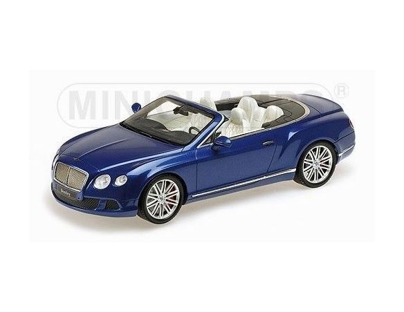 MINICHAMPS 107139331 BENTLEY CONTINENTAL GT SPEED CONVERTIBLE 2013 BLUE Modellino
