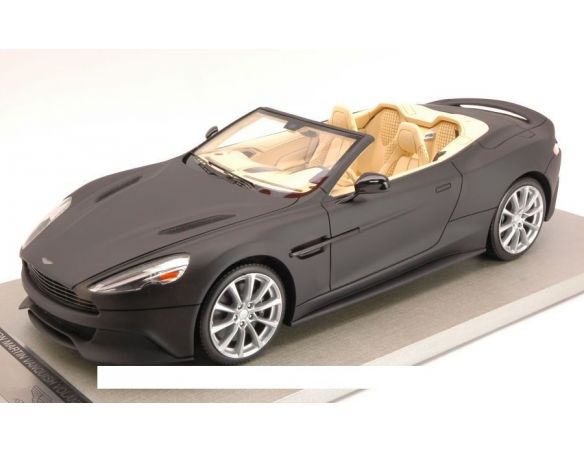 Tecnomodel TMD1810Q ASTON MARTIN VANQUISH VOLANTE 2014 BLACK/CREAM INTERIOR LIM.PCS 30 1:18 Modellino