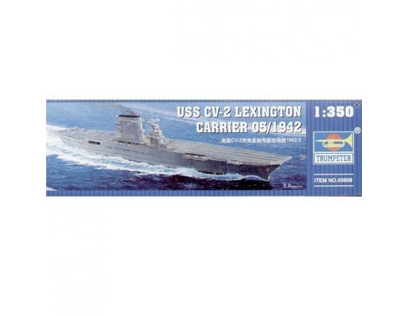 TRUMPETER 05608 USS CV-2 LEXINGTON CARRIER 05/1942 Modellino