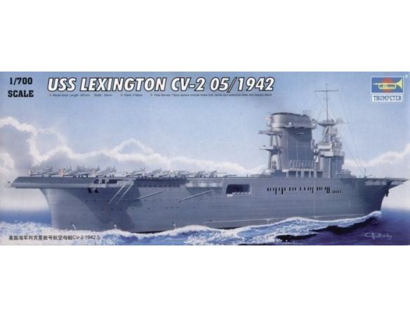 TRUMPETER 05716 USS LEXINGTON CV-2 1942 Modellino