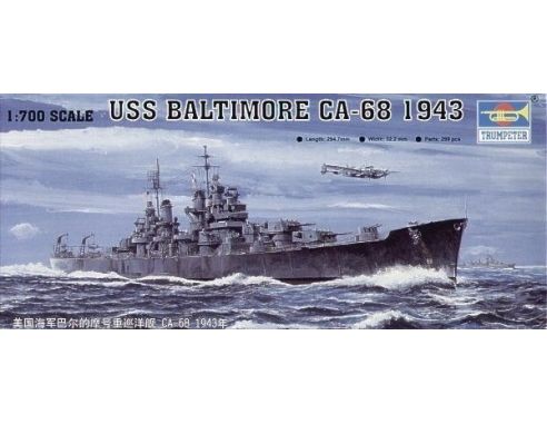 TRUMPETER 05724 USS BALTIMORE CA-68 1943 Modellino