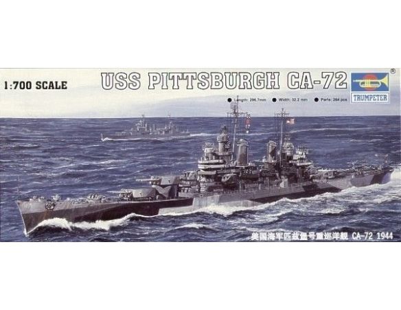 TRUMPETER 05726 USS PITTSBURGH CA-72 1944 Modellino