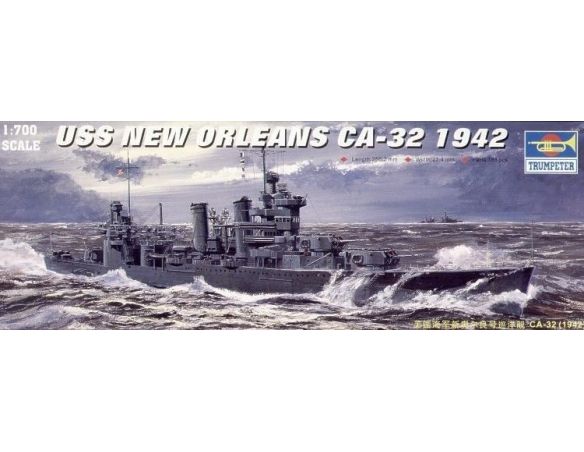 TRUMPETER 05742 USS NEW ORLEANS CA-32 1942 Modellino