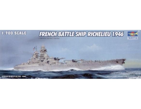 TRUMPETER 05751 FRENCH BATTLESHIP RICHELIEU 1946 Modellino