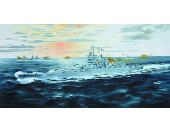 TRUMPETER 05752 FRENCH BATTLESHIP JEAN BART 1950 Modellino