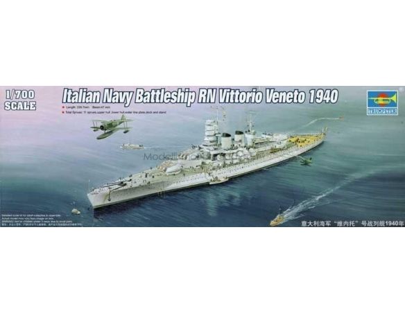 Trumpeter TP5779 NAVE VITTORIO VENETO 1940 KIT 1:700 Modellino