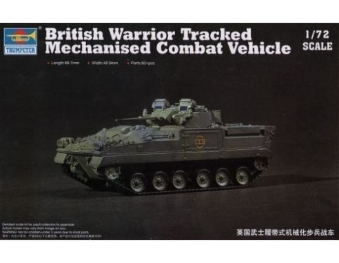 TRUMPETER 07101 BRITISH WARRIOR TRACKED MECHANIZED COMBAT VEHICLE Modellino