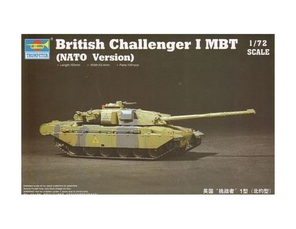 TRUMPETER 07106 BRITISH CHALLENGER I MBT NATO VERSION Modellino