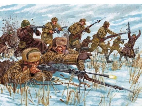 Italeri IT6876 FANTERIA RUSSA UNIFORME INVERNALE KIT 1:32 Modellino