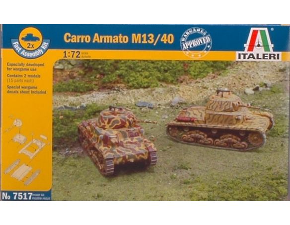 Italeri IT7517 CARRO ARMATO M 13/40 KIT 1:72 Modellino