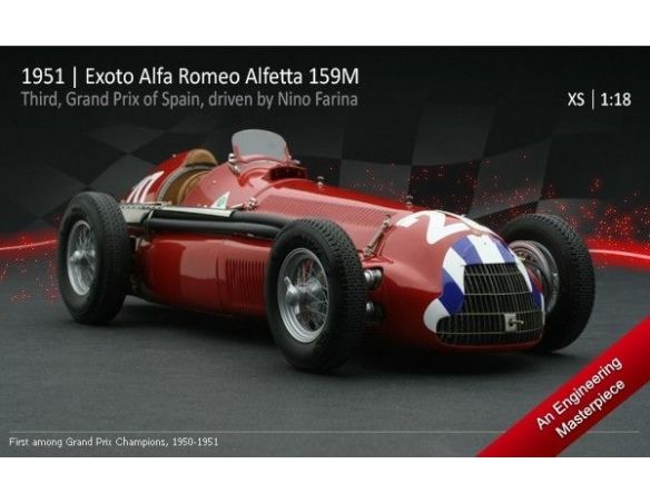 Exoto 97240B ALFA ROMEO ALFETTA 159 FARINA 1/18 Auto 1/18