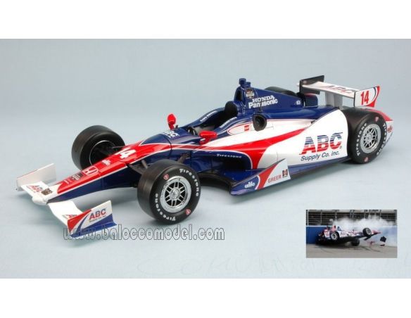 Greenlight GREEN10968 HONDA INDY CAR N.14 ACCIDENT TAKUMA SATO 2015 1:18 Modellino