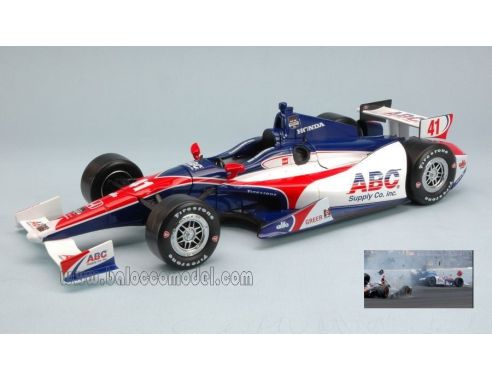 Greenlight GREEN10969 HONDA INDY CAR N.41 ACCIDENT JACK HAWKSWORTH 2015 1:18 Modellino
