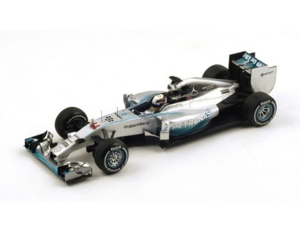 Spark Model S18138 MERCEDES F1 W05 L.HAMILTON 2014 N.44 WINNER BRITISH GP 1:18 Modellino