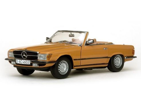 SunStar SS4602 MERCEDES 350 SL OPEN CONVERTIBLE 1977 CAYENNEORANGE 1:18 Modellino