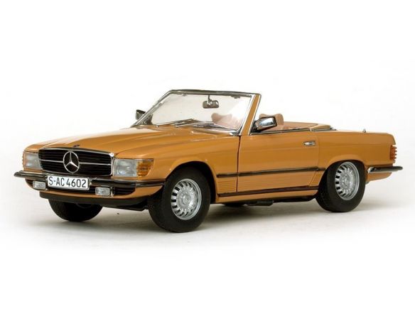 SunStar SS4602 MERCEDES 350 SL OPEN CONVERTIBLE 1977 CAYENNEORANGE 1:18 Modellino
