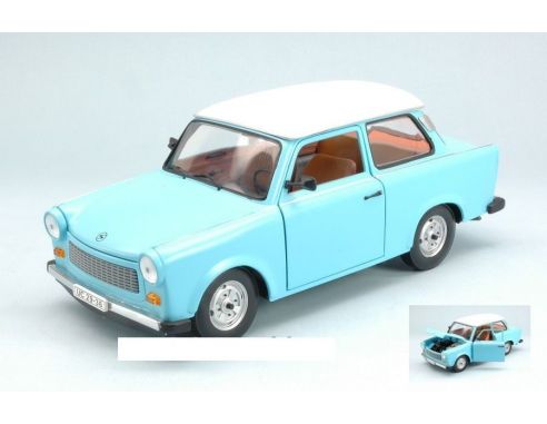 SunStar SS4286 TRABANT 601 DE LUXE 1965 PASTEL LIGHT BLUE/ANTIQUE WHITE 1:18 Modellino