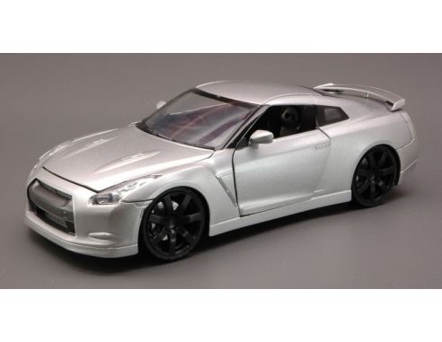 New Ray NY71933 Nissan Gtr 2009 Silver 1:24 Modellino