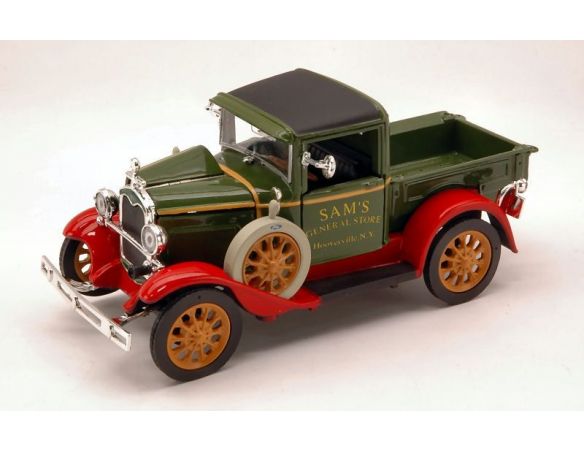 New Ray NYSS55143 FORD MODEL A PICK UP SAM'S GENERAL STORE 1931 GREEN/RED 1:32 Modellino
