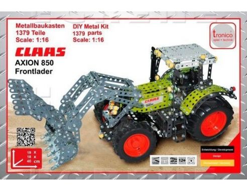 Tronico 10061 CLAAS AXION 850+PALA - MECCANO 1/16 Modellino