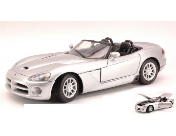 Motormax MTM73137S DODGE VIPER SRT-10 SILVER 1:18 Modellino