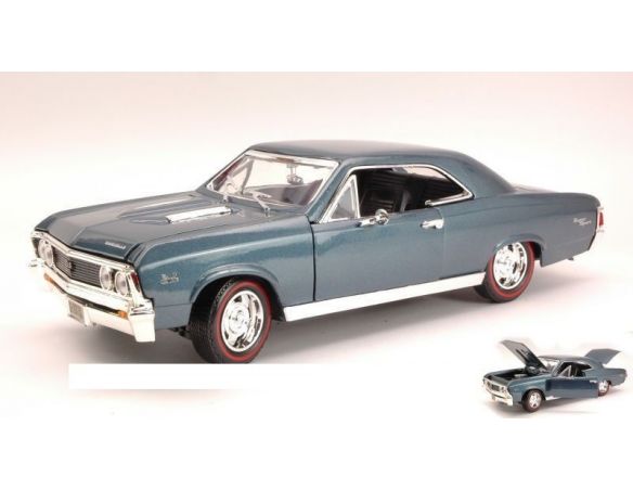 Motormax MTM73104BL CHEVELLE SS 396 BLUE 1:18 Modellino
