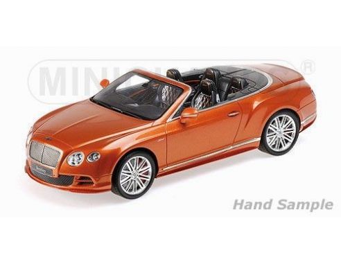 Minichamps PM107139430 BENTLEY CONTINENTAL GT SPEED CONVERTIBLE 2013 ORANGE 1:18 Modellino
