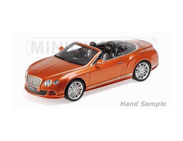 Minichamps PM107139430 BENTLEY CONTINENTAL GT SPEED CONVERTIBLE 2013 ORANGE 1:18 Modellino