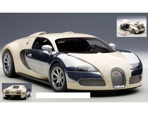 Auto Art / Gateway AA70959 BUGATTI VEYRON 2009 ED.CENTENAIRE HERMANN ZU LENINGEN BIANCO 1:18 Modellino