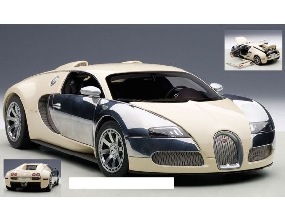 Auto Art / Gateway AA70959 BUGATTI VEYRON 2009 ED.CENTENAIRE HERMANN ZU LENINGEN BIANCO 1:18 Modellino