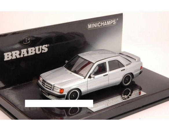 Minichamps PM437032604 BRABUS MERCEDES 190E 1989 SILVER 1:43 Modellino