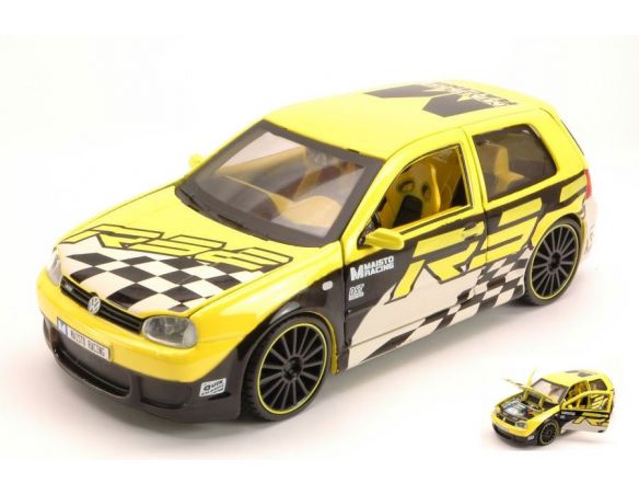 Maisto MI31043Y VOLKSWAGEN GOLF R32 CUSTOM YELLOW/BLACK 1:24 Modellino