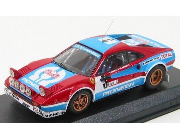 Best Model BT9363 FERRARI 308 GTB N.3 ACCIDENT MONTE CARLO 1982 ANDRUET-BICHE 1:43 Modellino