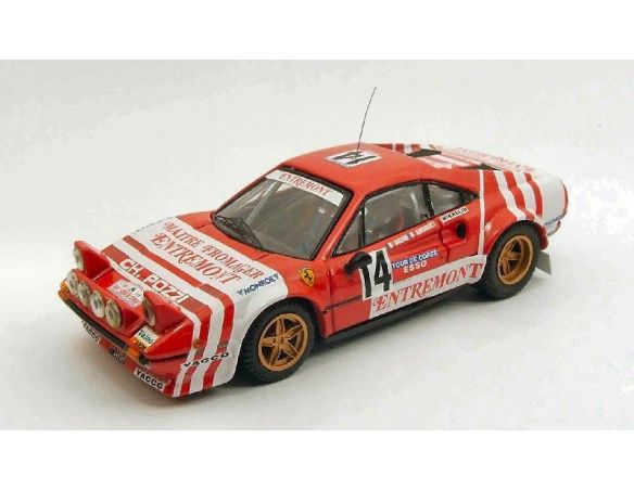 Best Model BT9446 FERRARI 308 GTB GR.4 N.14 RETIRED TOUR DE CORSE 1981 ANDRUET/BICHE 1:43 Modellino