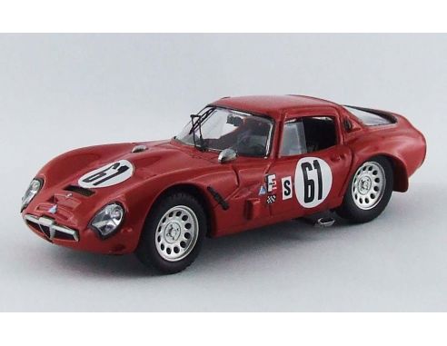 Best Model BT9558 ALFA ROMEO TZ2 N.61 RETIRED 12H SEBRING 1966 ZECCOLI-GEKI 1:43 Modellino