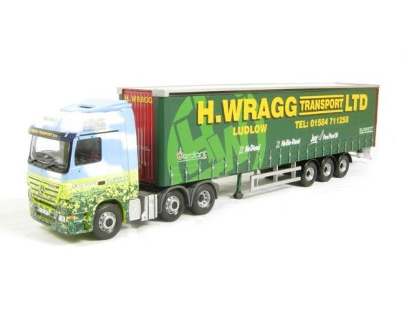 Corgi CC13822 MB ACTROS CURTAINSIDE H. WRAGG 1/50 Modellino