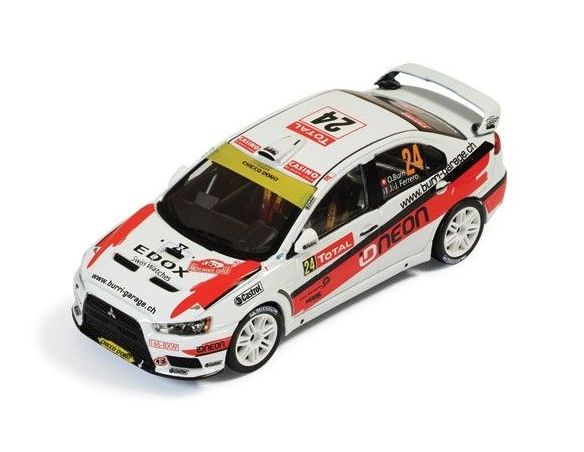 Ixo model RAM497 MITSUBISHI LANCER EVO X N.24 18th MONTE CARLO 2012 BURRI-FERRERO 1:43 Modellino
