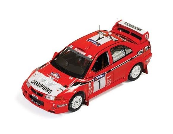 Ixo model RAM510 MITSUBISHI LANCER EVO VI N.1 3rd AUSTRALIA 1999 MANNISENMAK-MAKINEN 1:43 Modellino