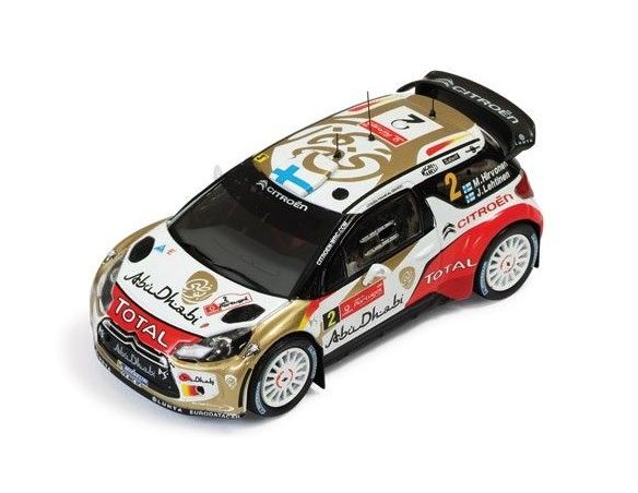 Ixo model RAM550 CITROEN DS3 WRC N.2 2nd PORTUGAL 2013 M.HIRVONEN-J.LEHTINEN 1:43 Modellino