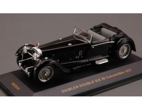 Ixo model MUS040 DAIMLER DOUBLE SIX 50 CONVERTIBLE 1931 BLACK 1:43 Modellino