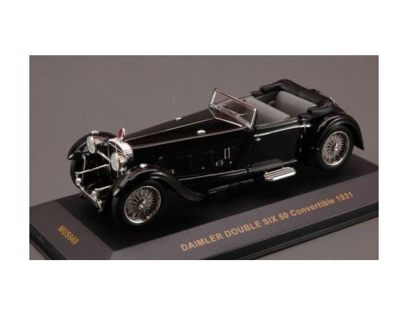 Ixo model MUS040 DAIMLER DOUBLE SIX 50 CONVERTIBLE 1931 BLACK 1:43 Modellino